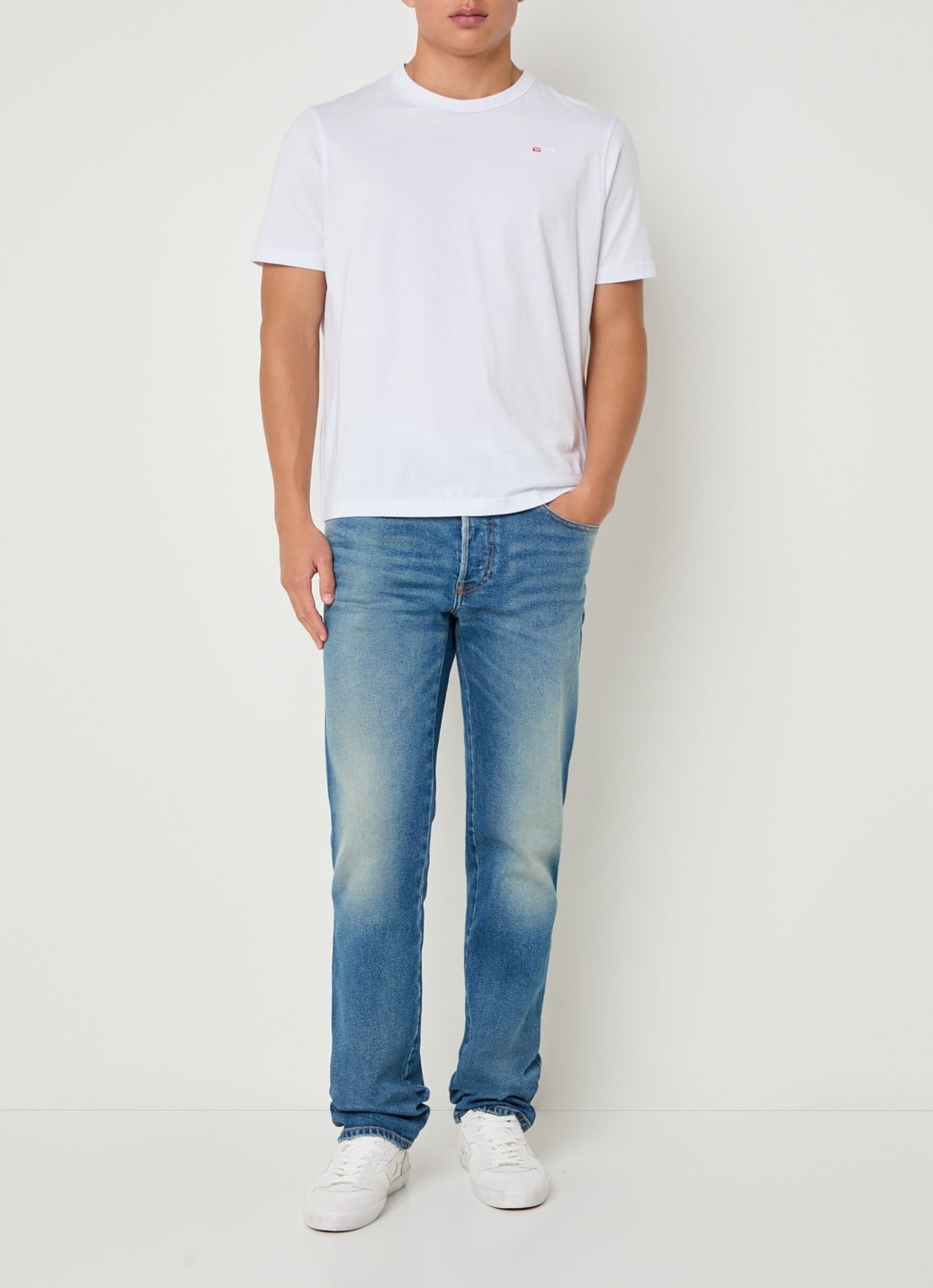 Diesel 1993 D-Vyl straight leg jeans met medium wassing - voorkant 3 indigo