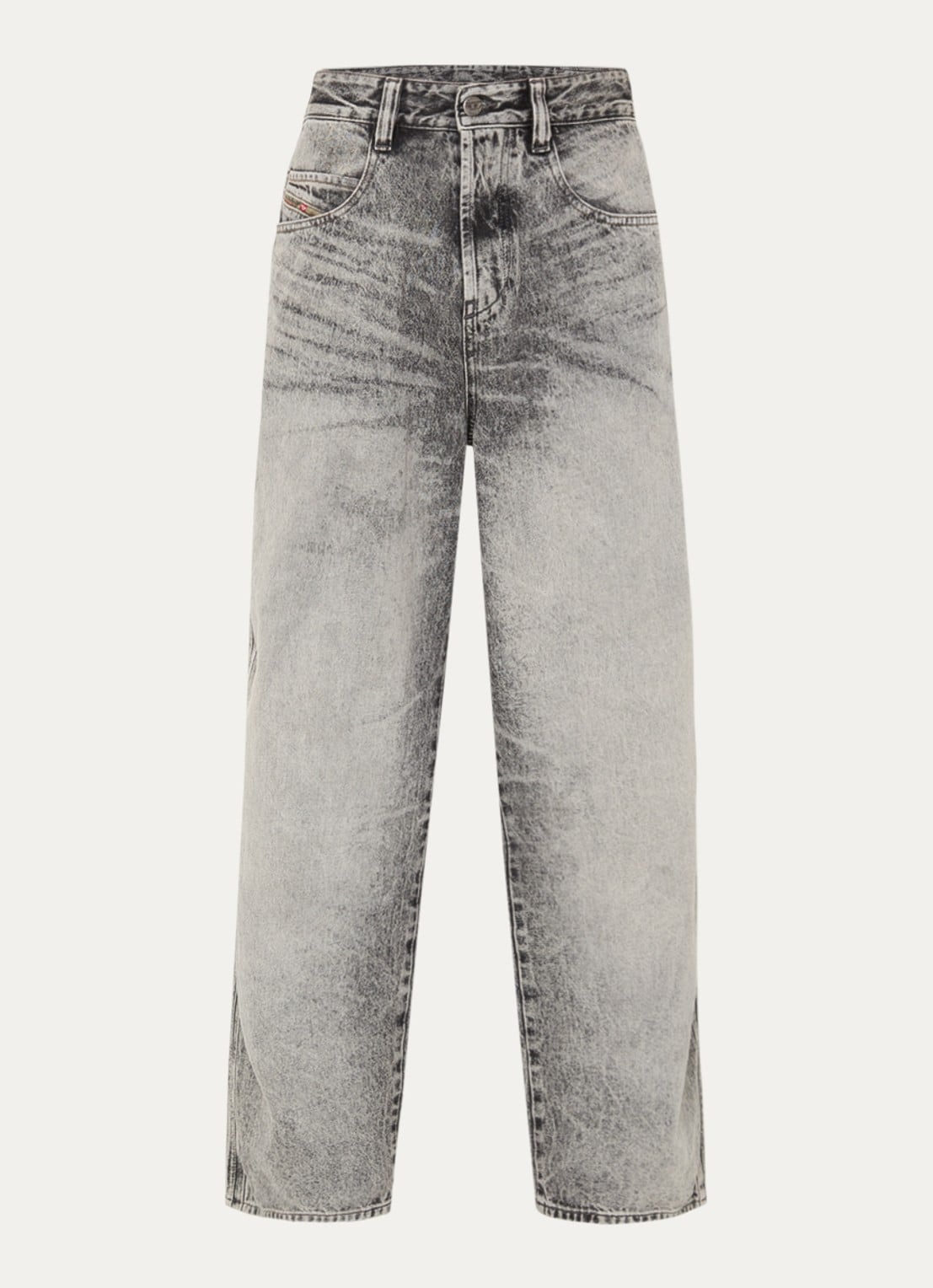 Diesel 1997 D-Denim loose fit jeans met gekleurde wassing - voorkant 3 grijs