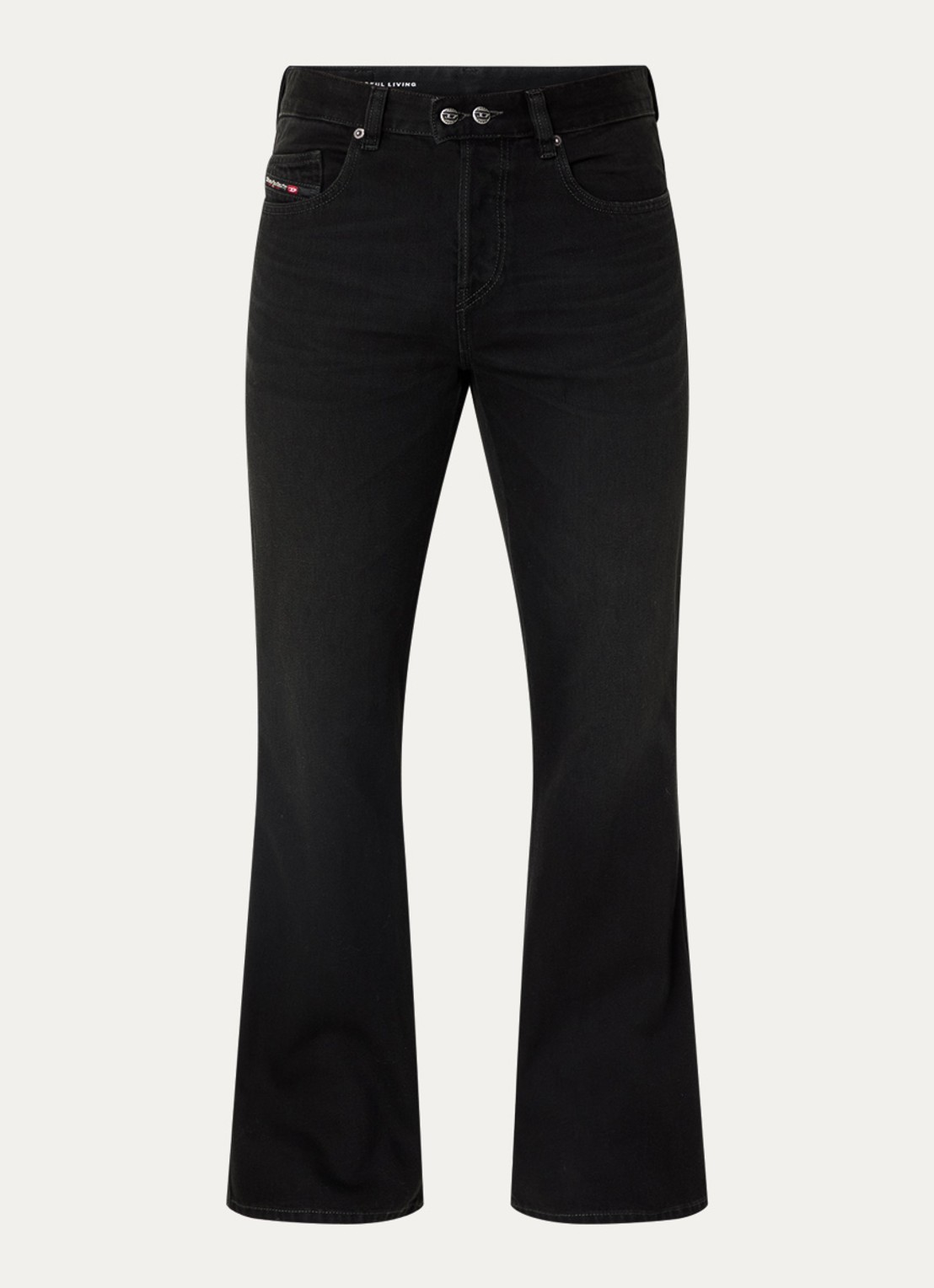 Diesel 1998 D-Buck bootcut jeans met gekleurde wassing - voorkant 3 zwart