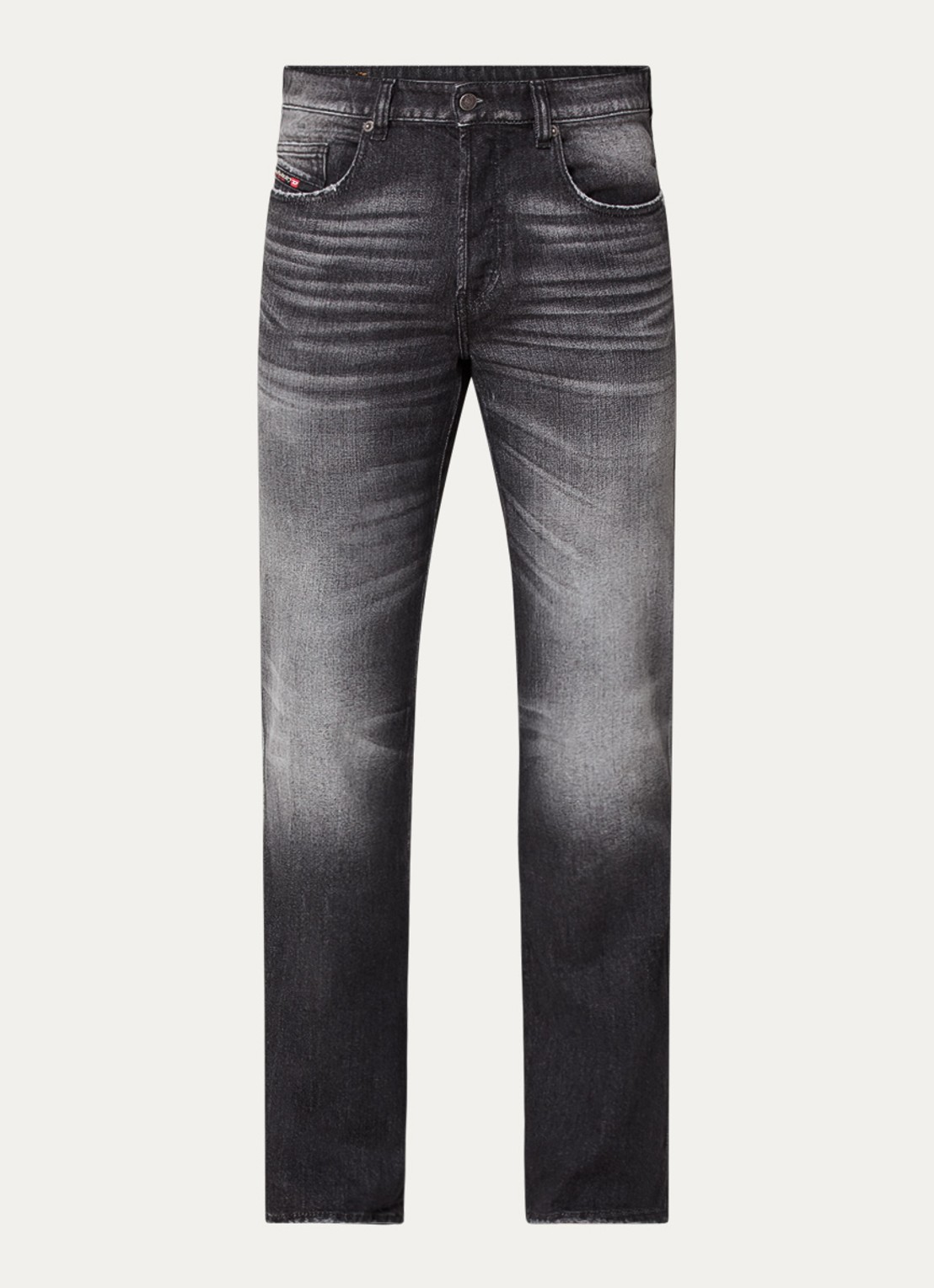 Diesel 1998 D-Buck slim fit jeans met gekleurde wassing - voorkant 3 antraciet