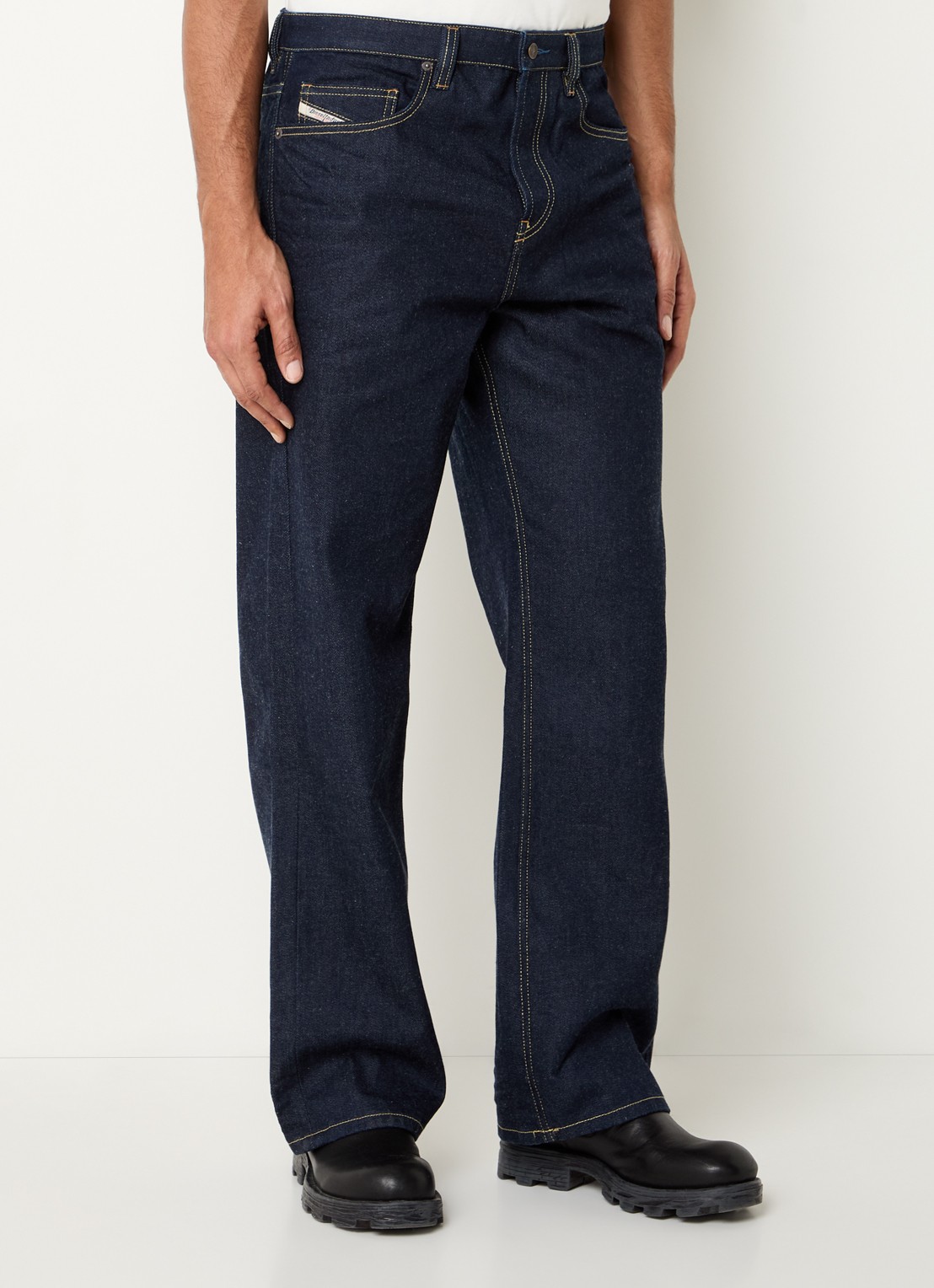 Diesel 2001 D-Macro loose fit jeans met donkere wassing - detail 3 indigo