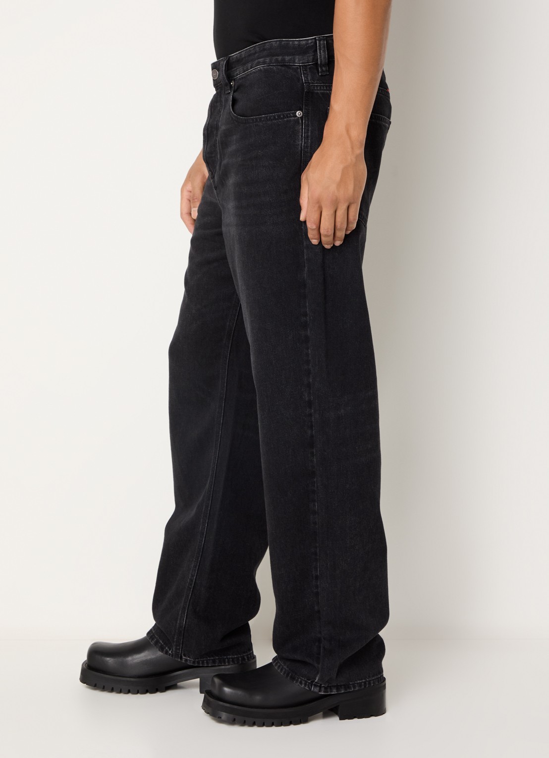 Diesel 2001 D-Macro loose fit jeans  - detail 5 zwart