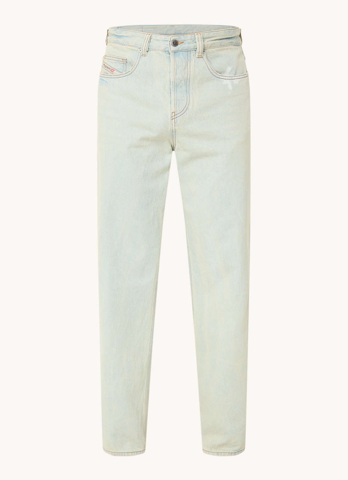 Diesel 2001 D-Macro straight leg jeans met lichte wassing - voorkant 4 jeans