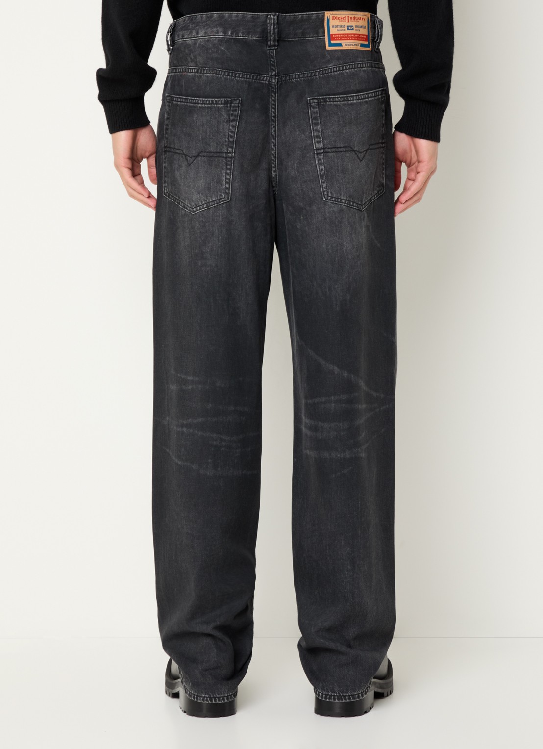 Diesel 2001 D-marco loose fit jeans met gekleurde wassing - achterkant indigo