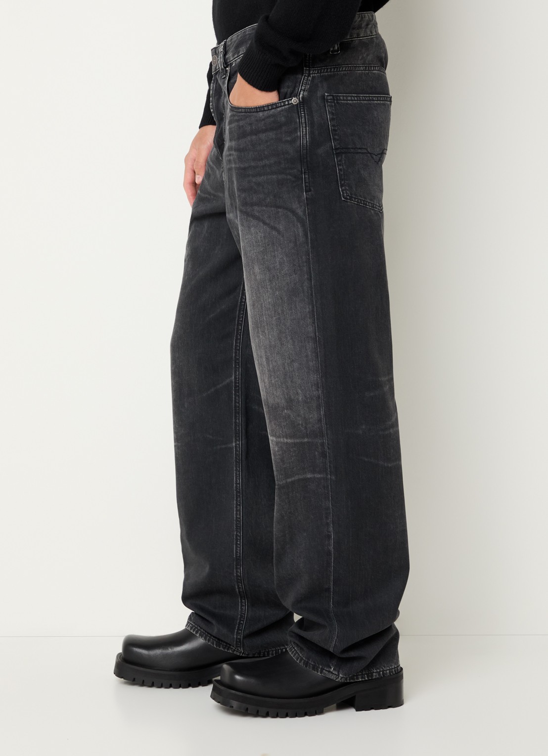 Diesel 2001 D-marco loose fit jeans met gekleurde wassing - detail 5 indigo