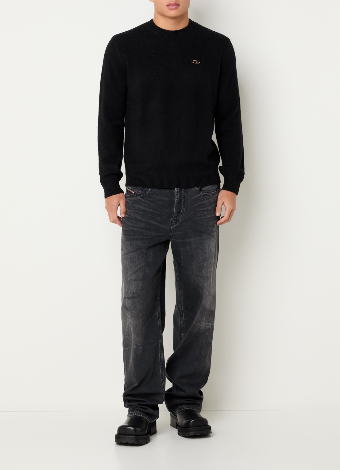 Diesel 2001 D-marco loose fit jeans met gekleurde wassing - voorkant 3 indigo