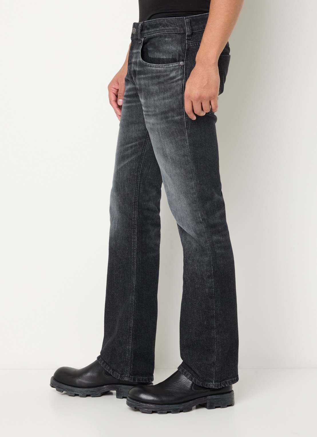 Diesel 2007 Zatiny straight leg jeans met gekleurde wassing - detail 2 zwart
