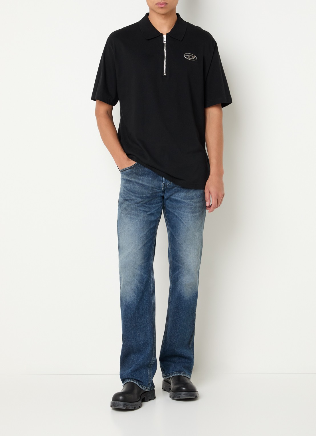 Diesel 2007 Zatiny straight leg jeans met medium wassing - voorkant 3 indigo