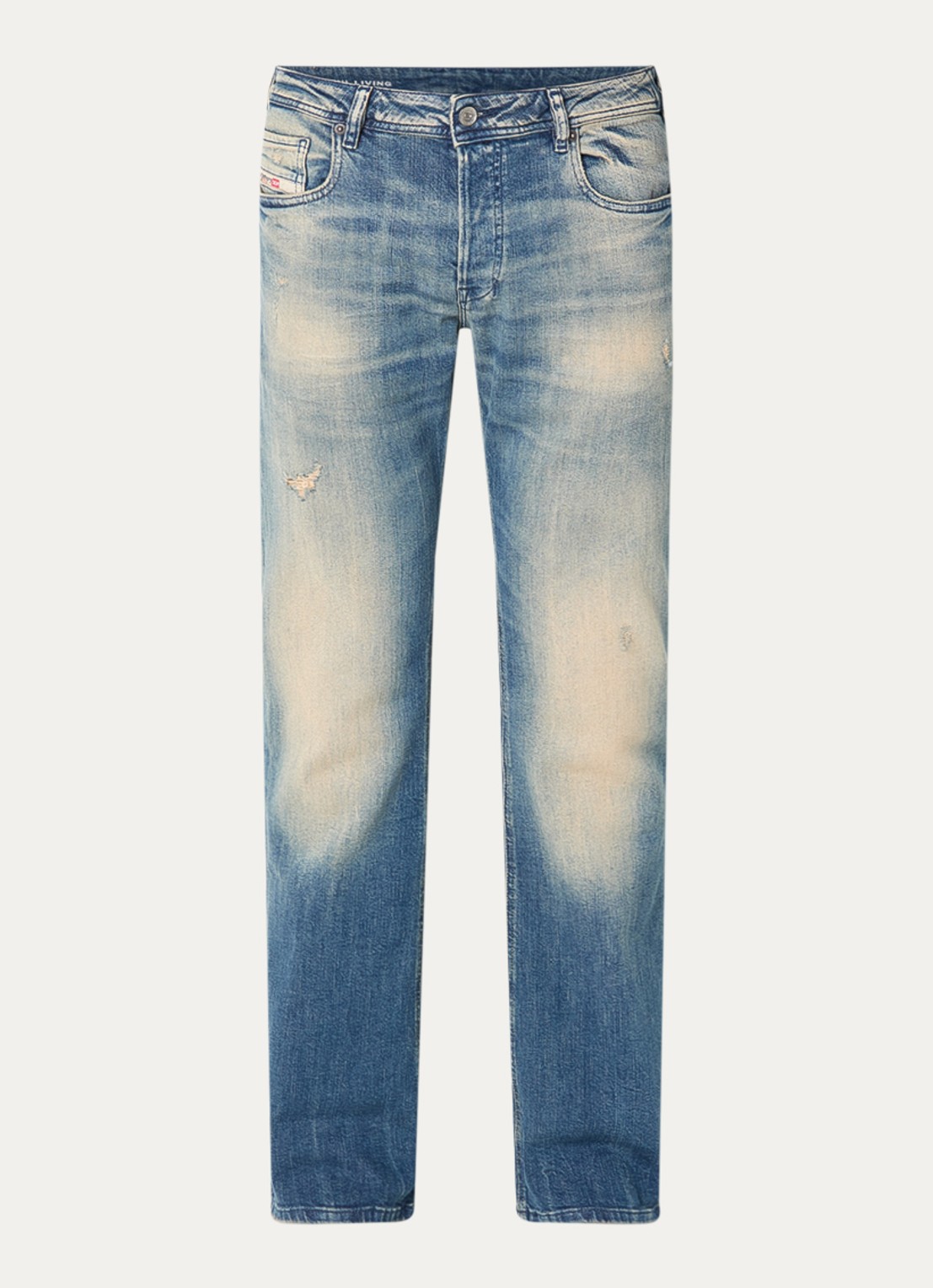 Diesel 2007 Zatiny straight leg jeans met medium wassing - voorkant 2 indigo