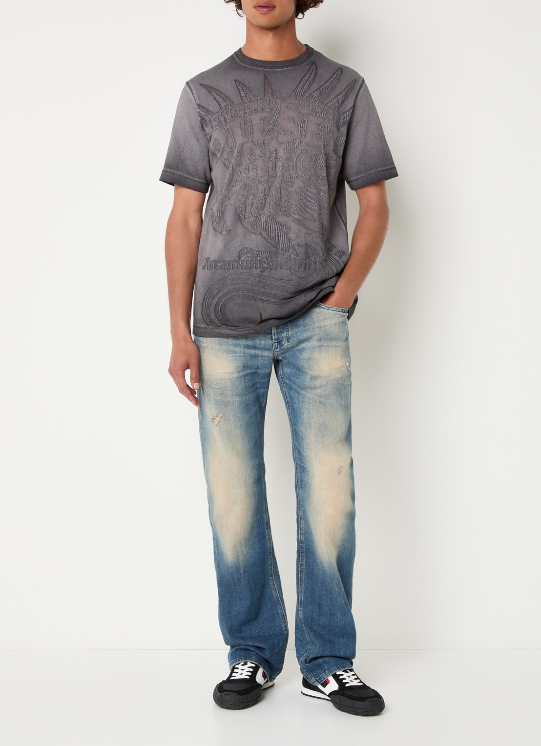 Diesel 2007 Zatiny straight leg jeans met medium wassing - voorkant 3 indigo