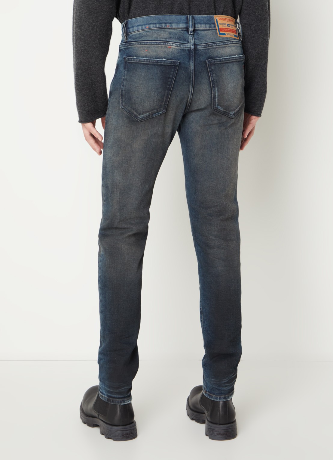 Diesel 2019 D-Strukt skinny jeans met donkere wassing - achterkant indigo