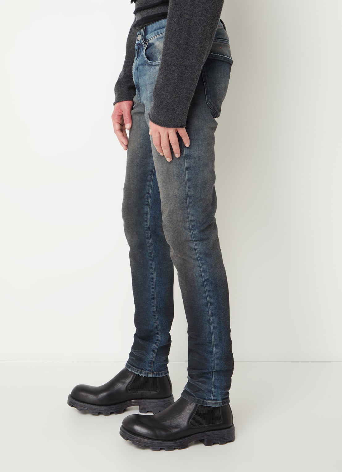 Diesel 2019 D-Strukt skinny jeans met donkere wassing - detail 5 indigo