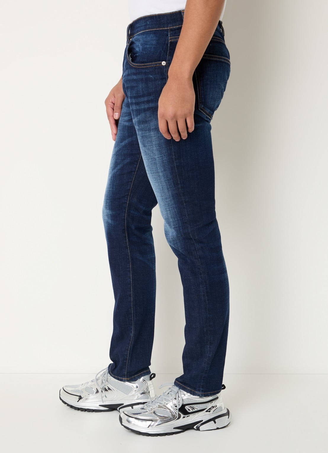 Diesel 2019 D-strukt slim fit jeans met donkere wassing - detail 2 indigo