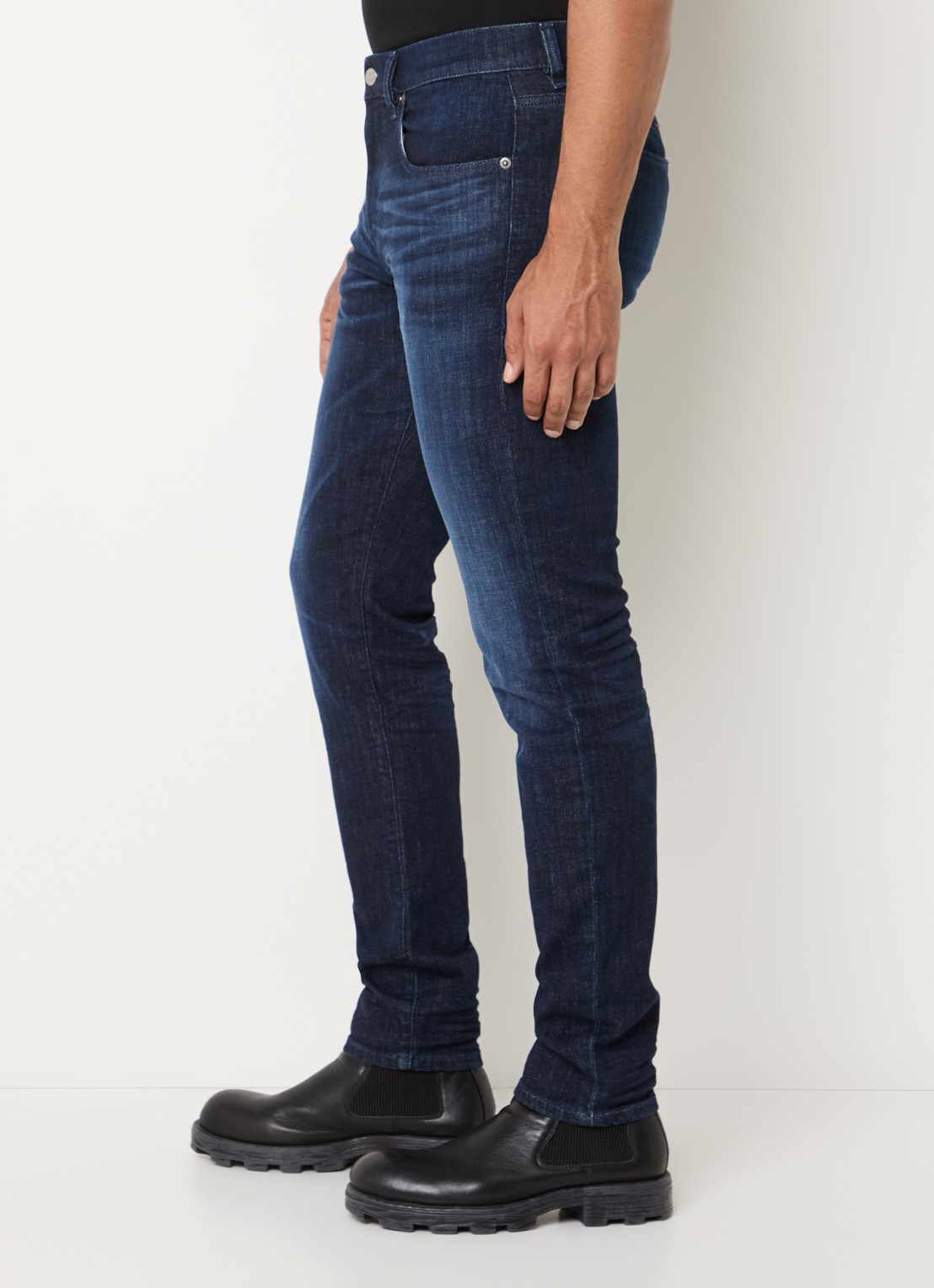 Diesel 2019 D-Strukt slim fit jeans met donkere wassing - detail 5 indigo