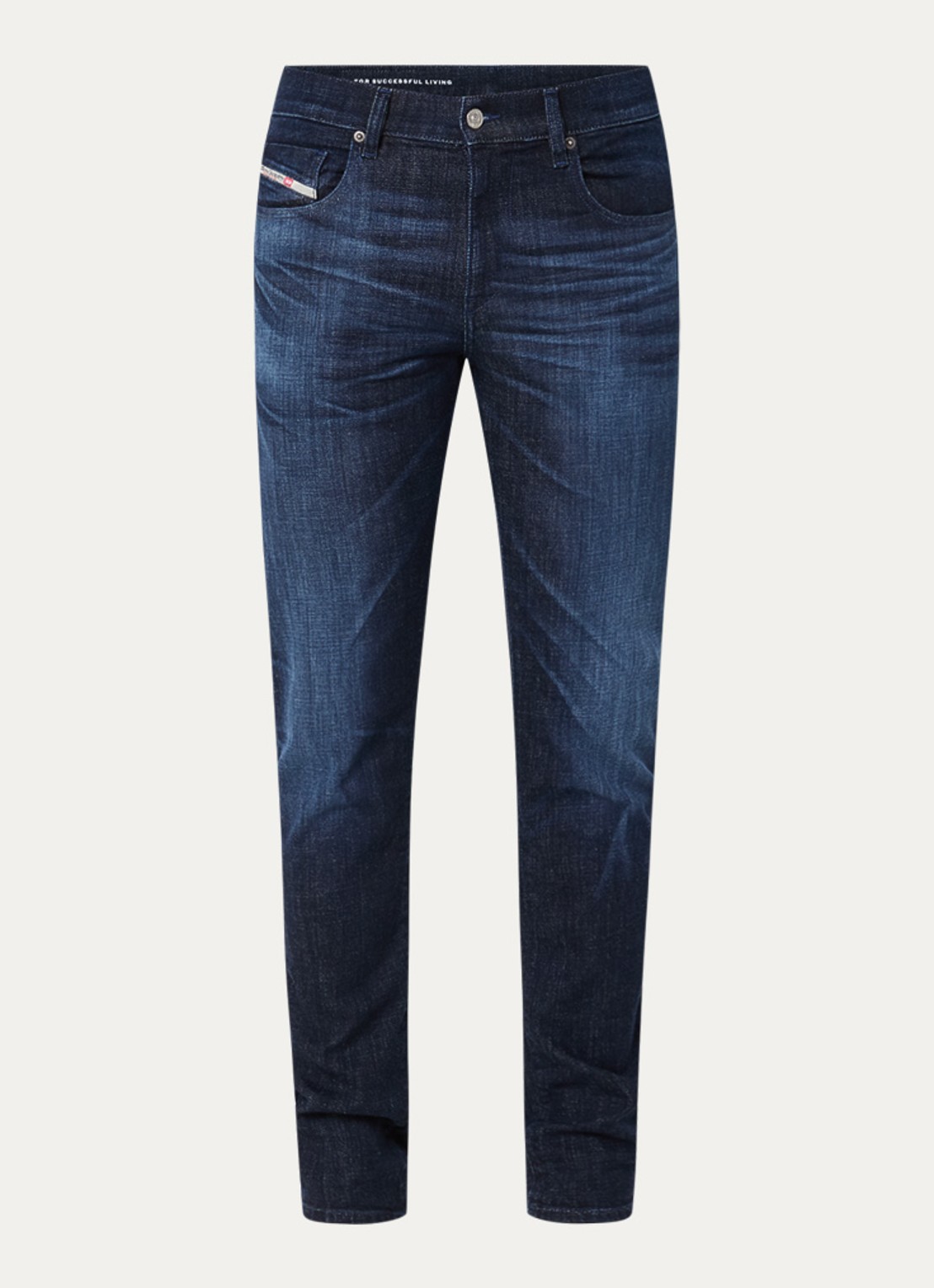 Diesel 2019 D-Strukt slim fit jeans met donkere wassing - voorkant indigo