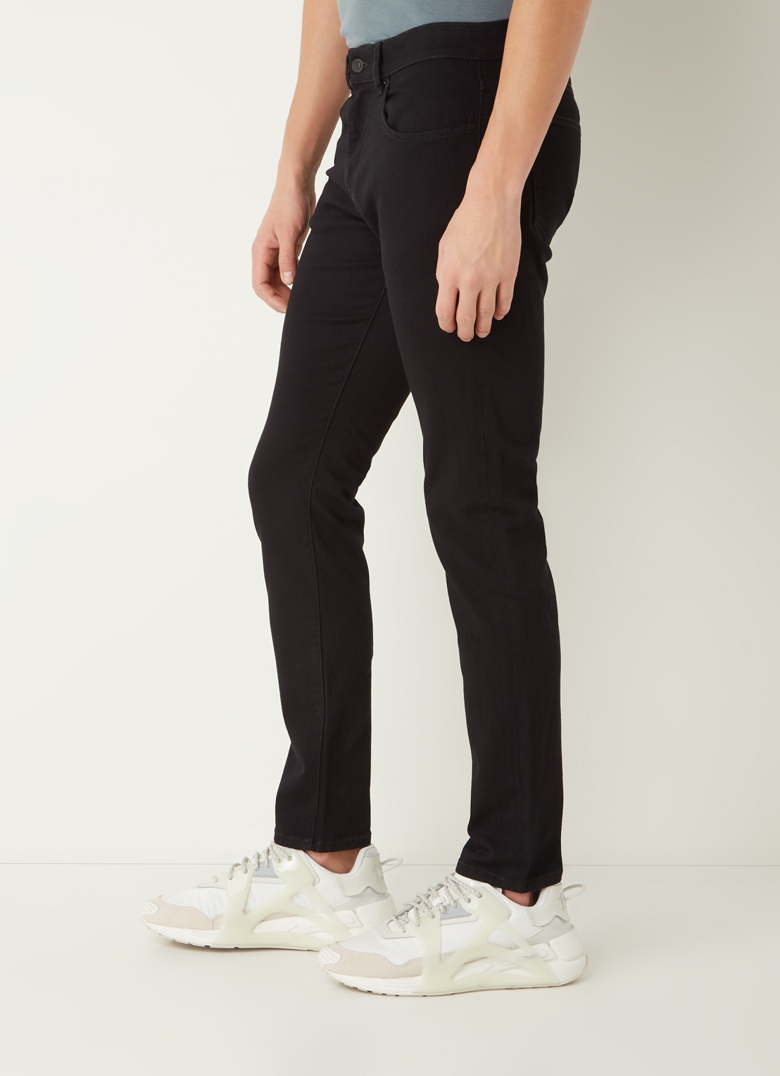 Diesel 2019 D-Strukt slim fit jeans met gekleurde wassing - detail 5 zwart