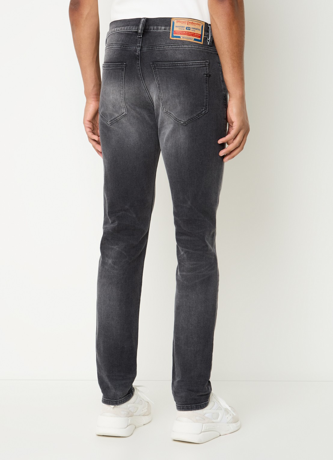 Diesel 2019 D-Strukt slim fit jeans met gekleurde wassing - achterkant 5 antraciet