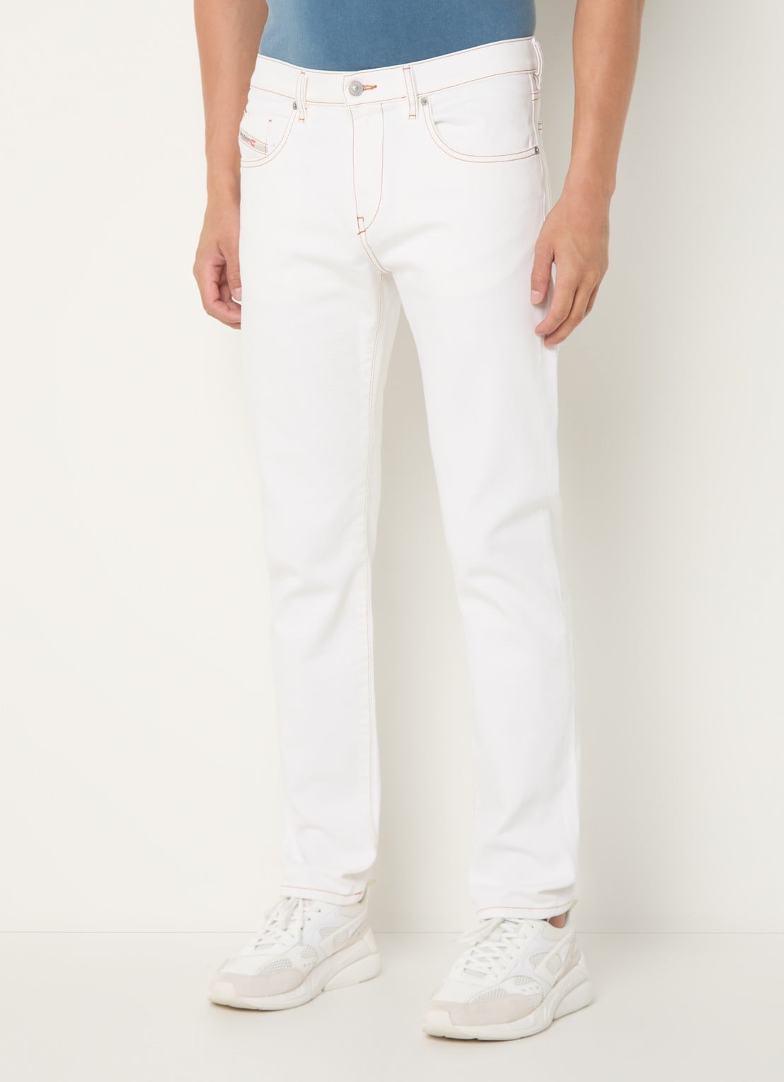 Diesel 2019 D-Strukt slim fit jeans met gekleurde wassing - detail 2 wit