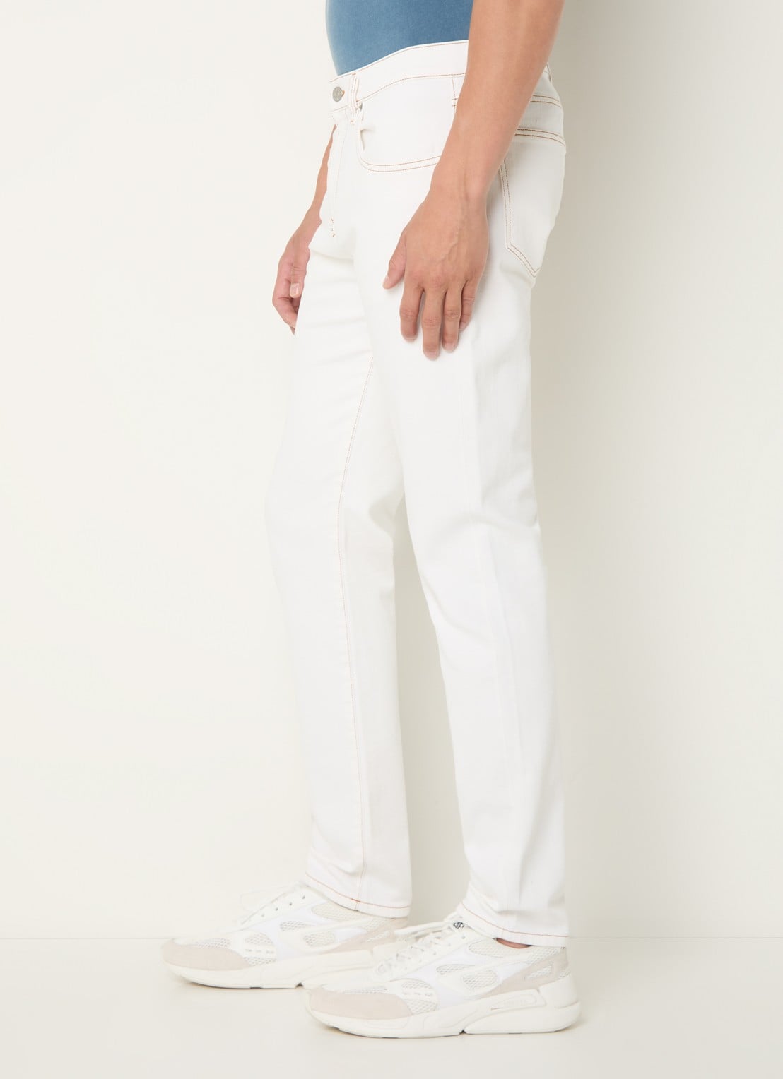 Diesel 2019 D-Strukt slim fit jeans met gekleurde wassing - detail 3 wit