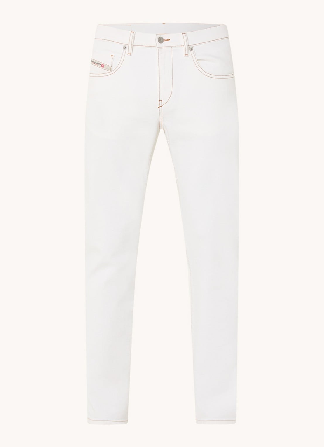 Diesel 2019 D-Strukt slim fit jeans met gekleurde wassing - voorkant 4 wit
