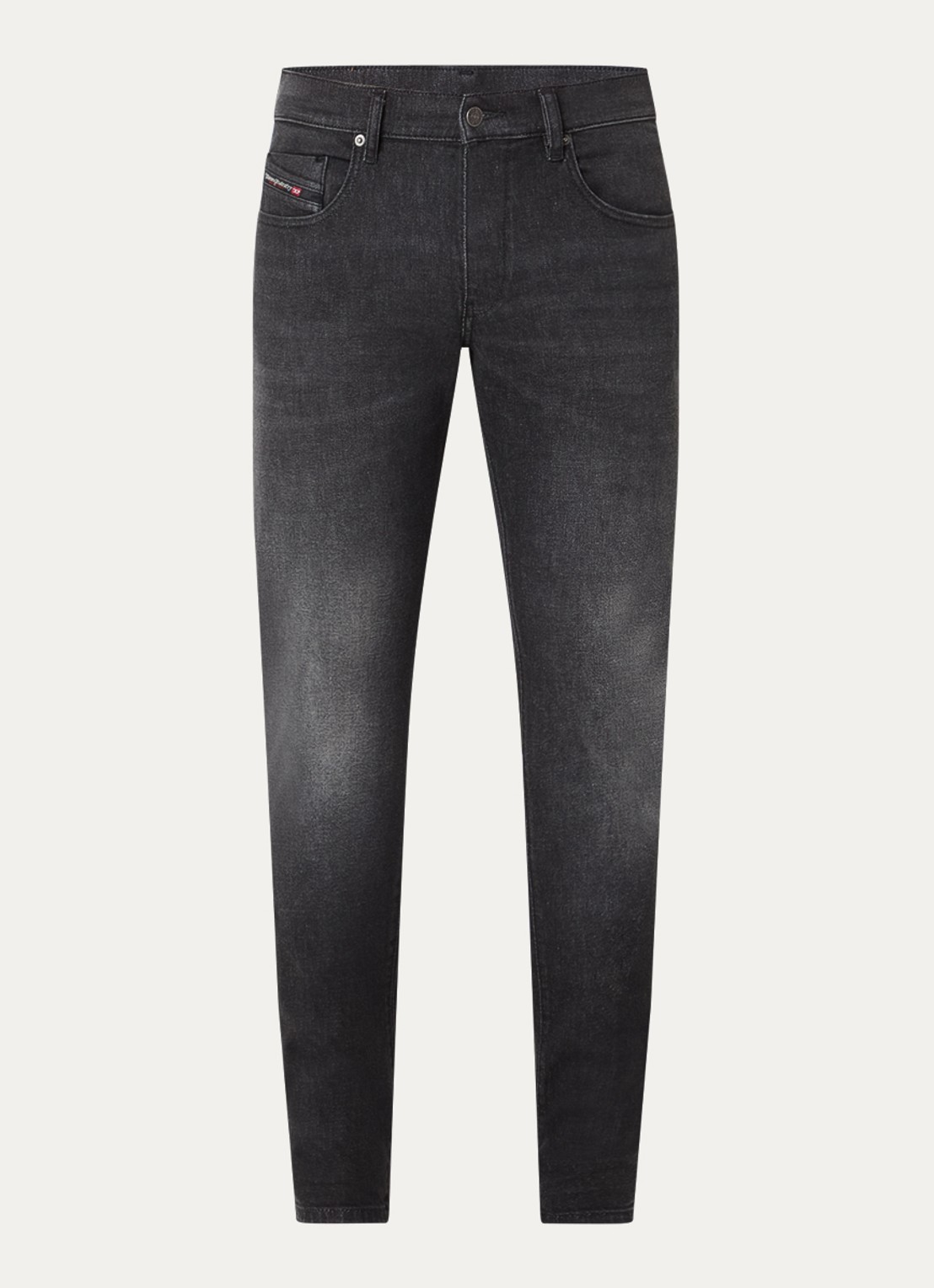 Diesel 2019 D-Strukt slim fit jeans met gekleurde wassing - voorkant 3 antraciet