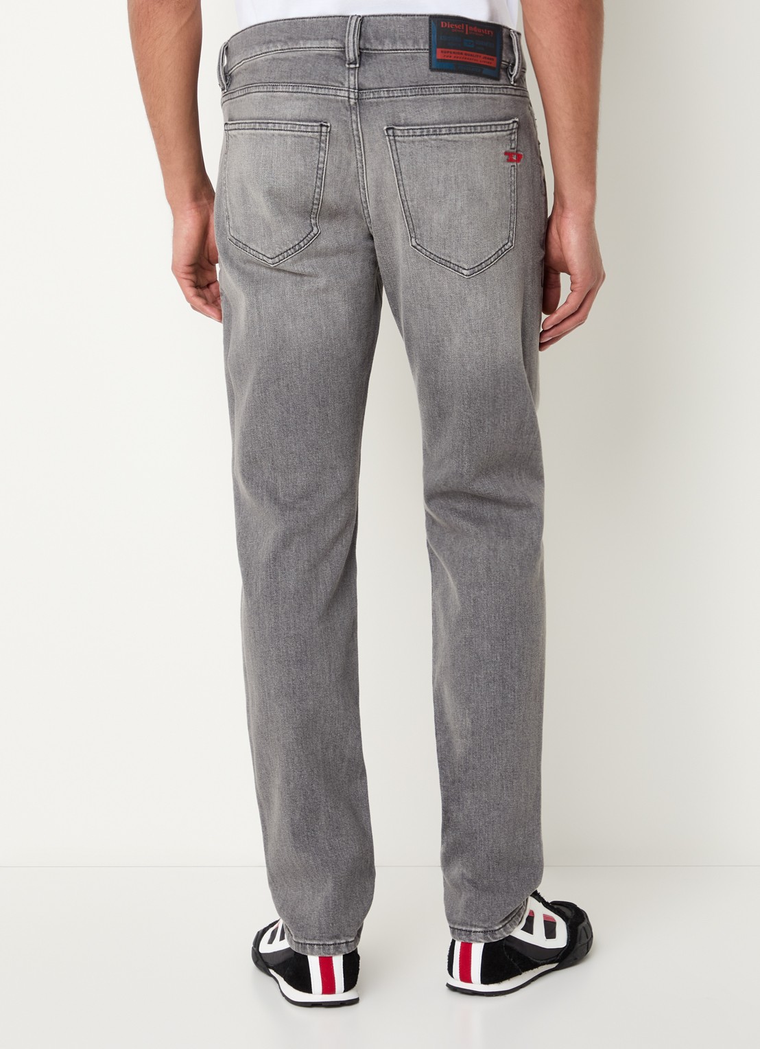 Diesel 2019 D-strukt slim fit jeans met gekleurde wassing - achterkant 3 antraciet