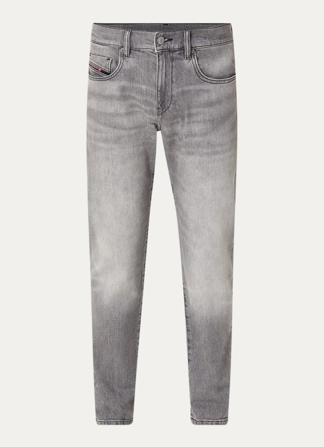 Diesel 2019 D-strukt slim fit jeans met gekleurde wassing - voorkant antraciet