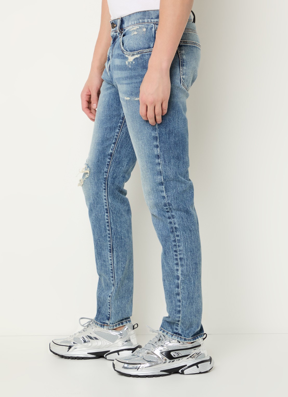 Diesel 2019 D-Strukt slim fit jeans met medium wassing - detail 2 indigo