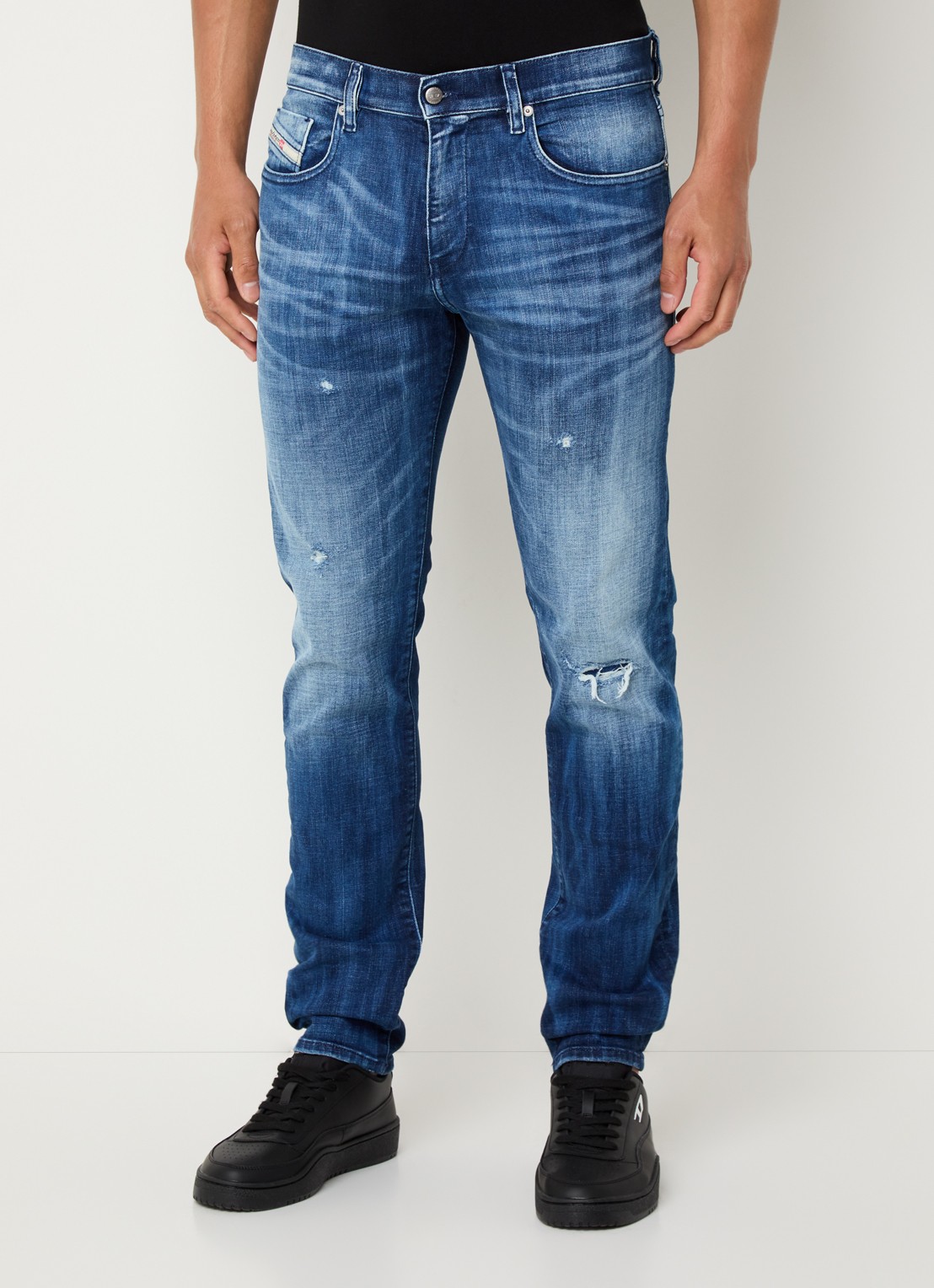 Diesel 2019 D-Strukt slim fit jeans met medium wassing - detail 3 indigo