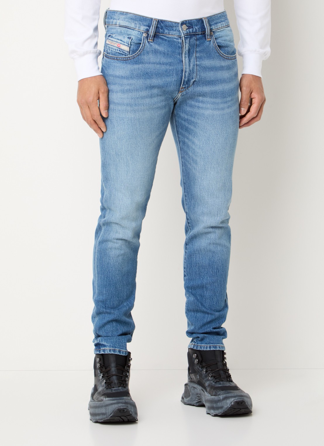 Diesel 2019 D-strukt slim fit jeans met medium wassing - detail 4 indigo