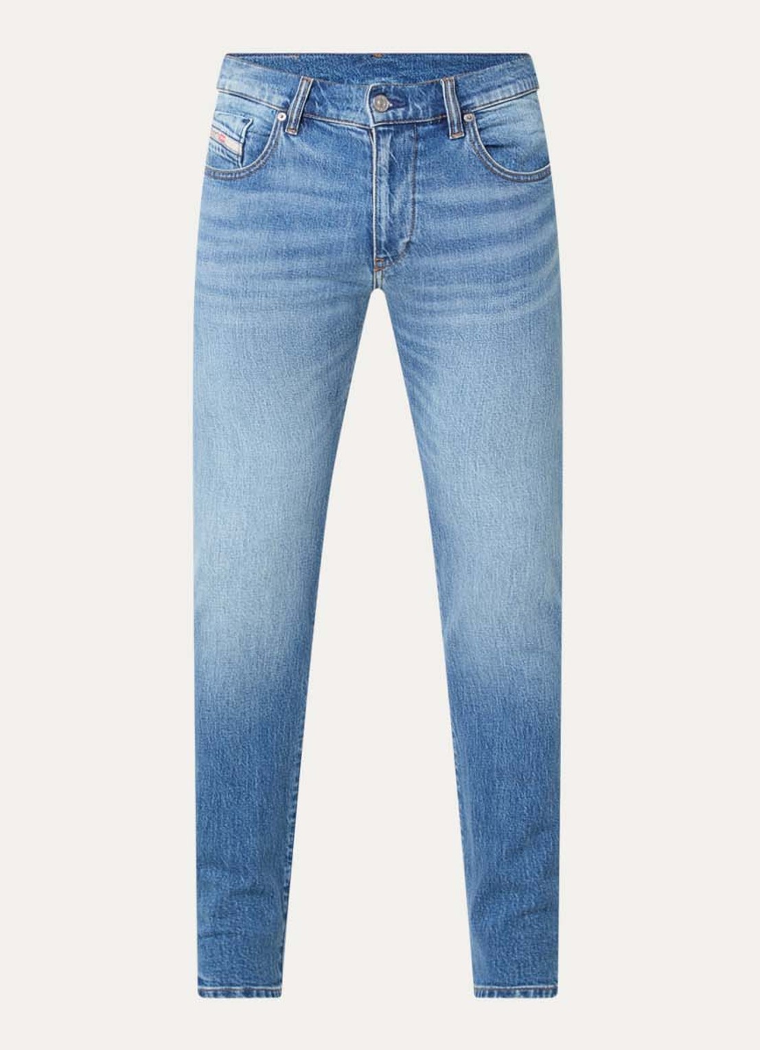 Diesel 2019 D-strukt slim fit jeans met medium wassing - voorkant indigo