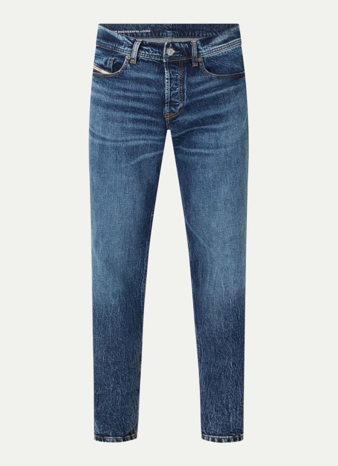 Diesel 2023 D-Finitive slim fit jeans met donkere wassing - voorkant 4 indigo