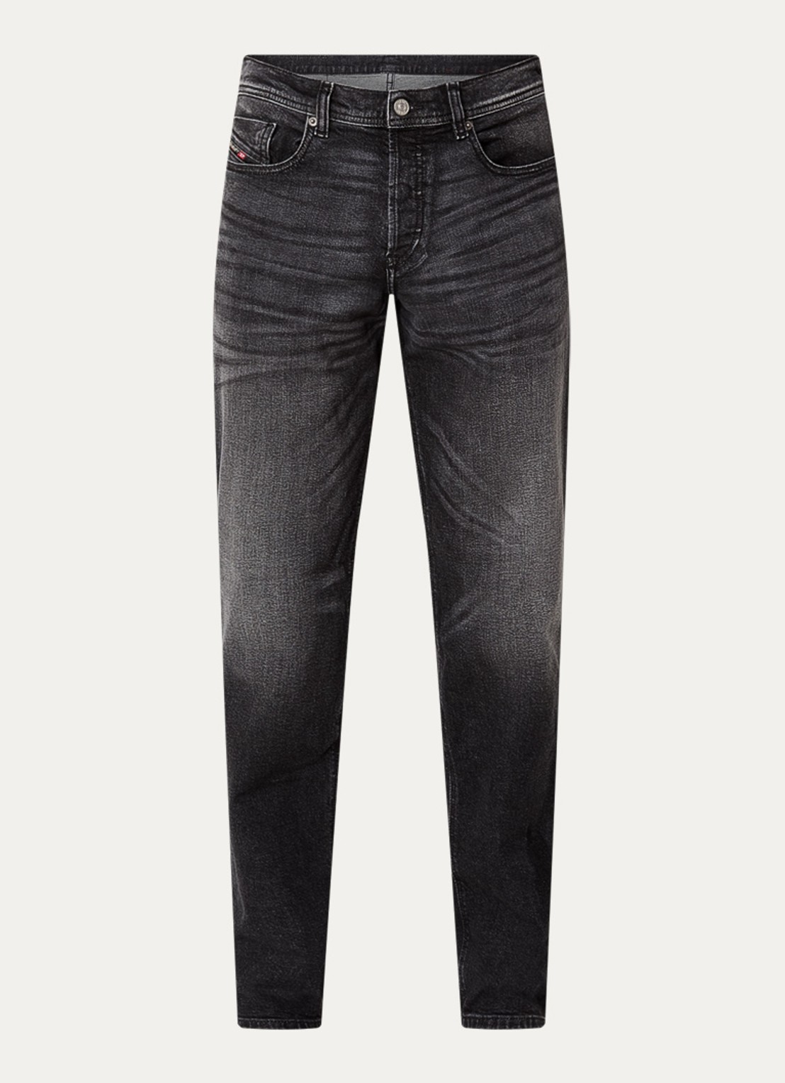 Diesel 2023 D-Finitive slim fit jeans met gekleurde wassing - voorkant antraciet
