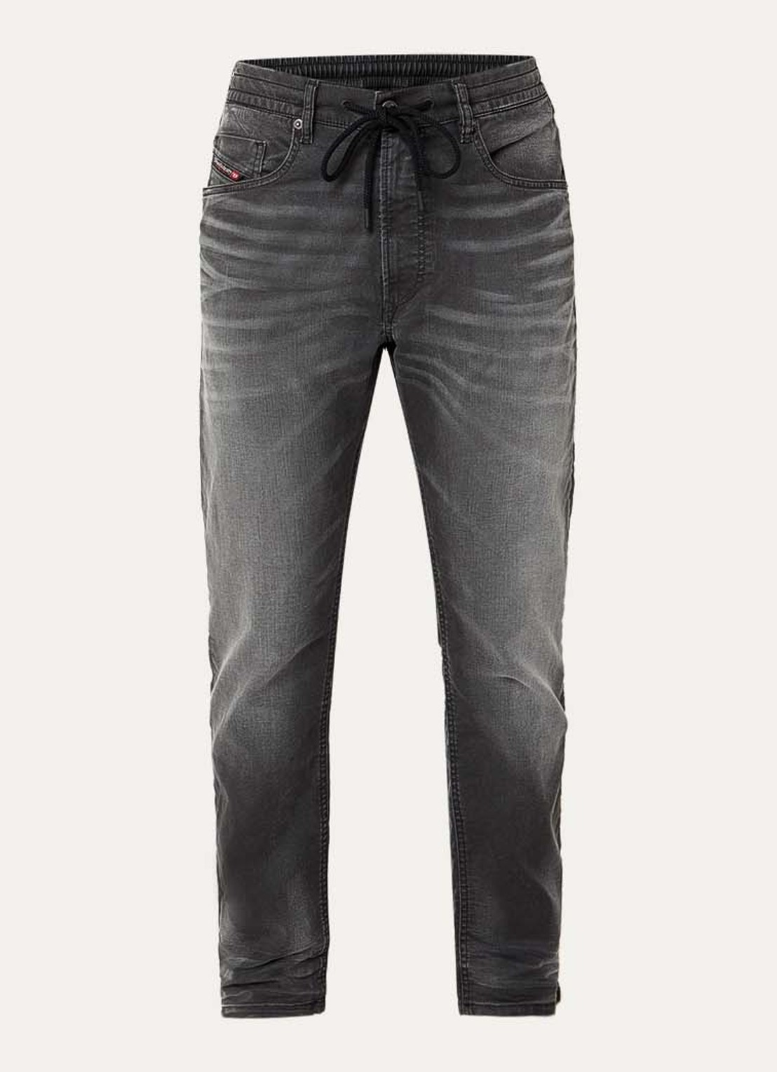 Diesel 2032 D-Krooley-B Joggjeans® slim fit jeans met gekleurde wassing - voorkant 2 grijs