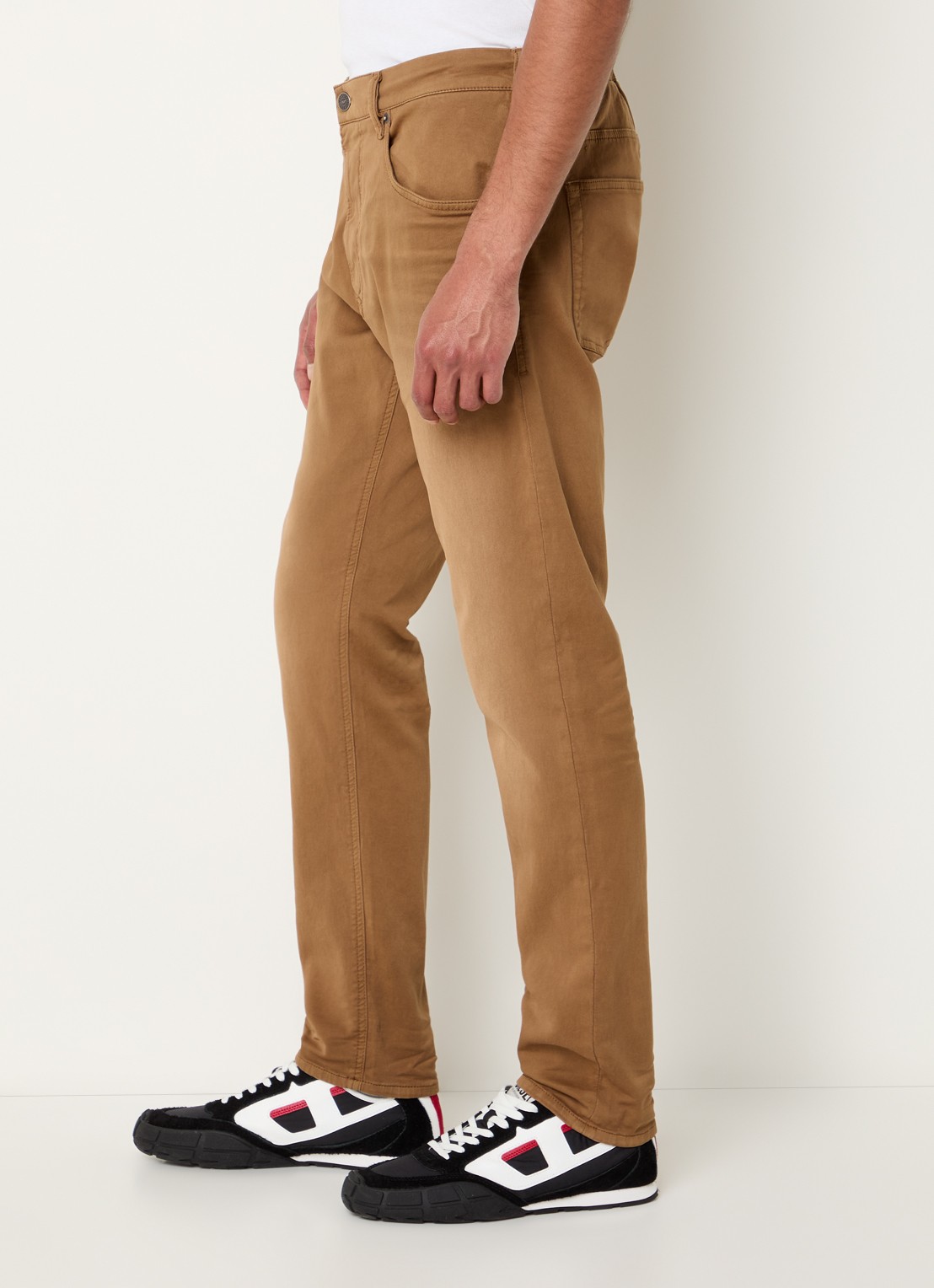 Diesel 2032 D-Krooley-BW straight leg jeans met gekleurde wassing  - detail 2 bruin