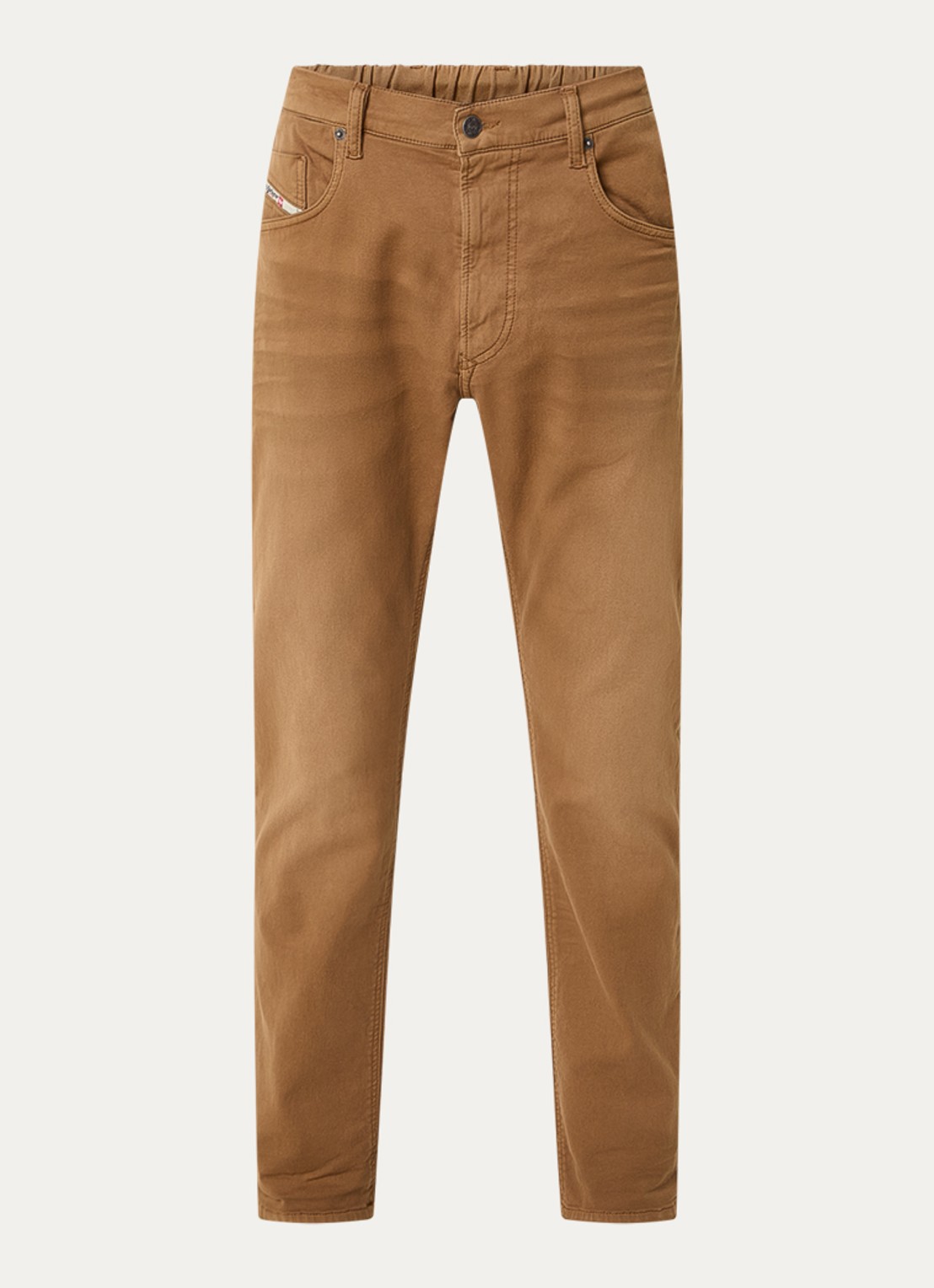 Diesel 2032 D-Krooley-BW straight leg jeans met gekleurde wassing  - voorkant 3 bruin