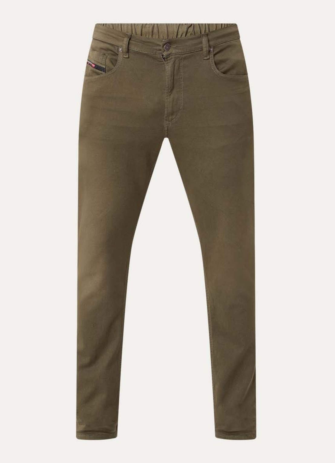 Diesel 2032 D-krooley slim fit chino met steekzakken - voorkant 2 mosgroen
