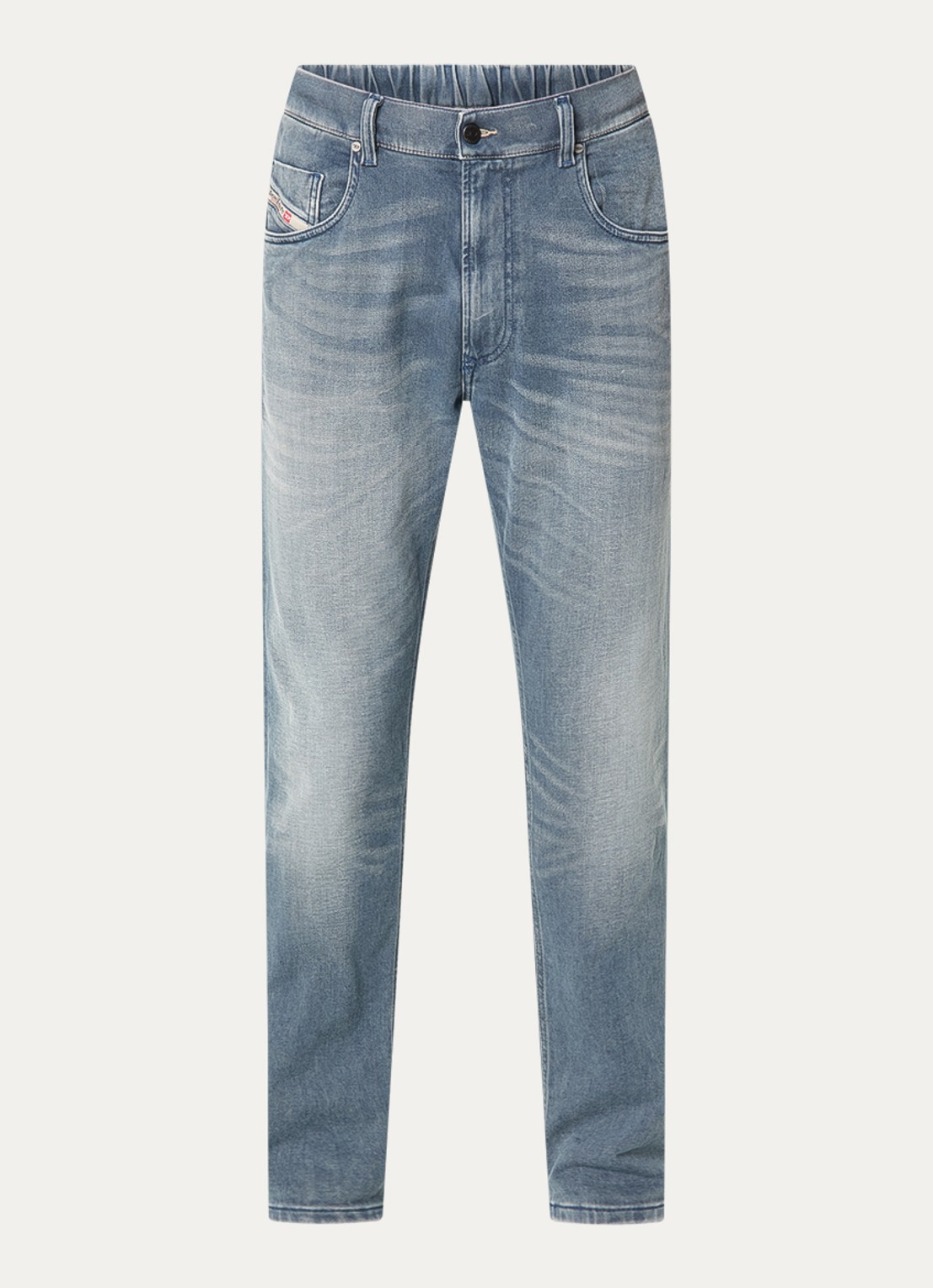 Diesel 2032 D-Krooley slim fit jeans met medium wassing - voorkant indigo