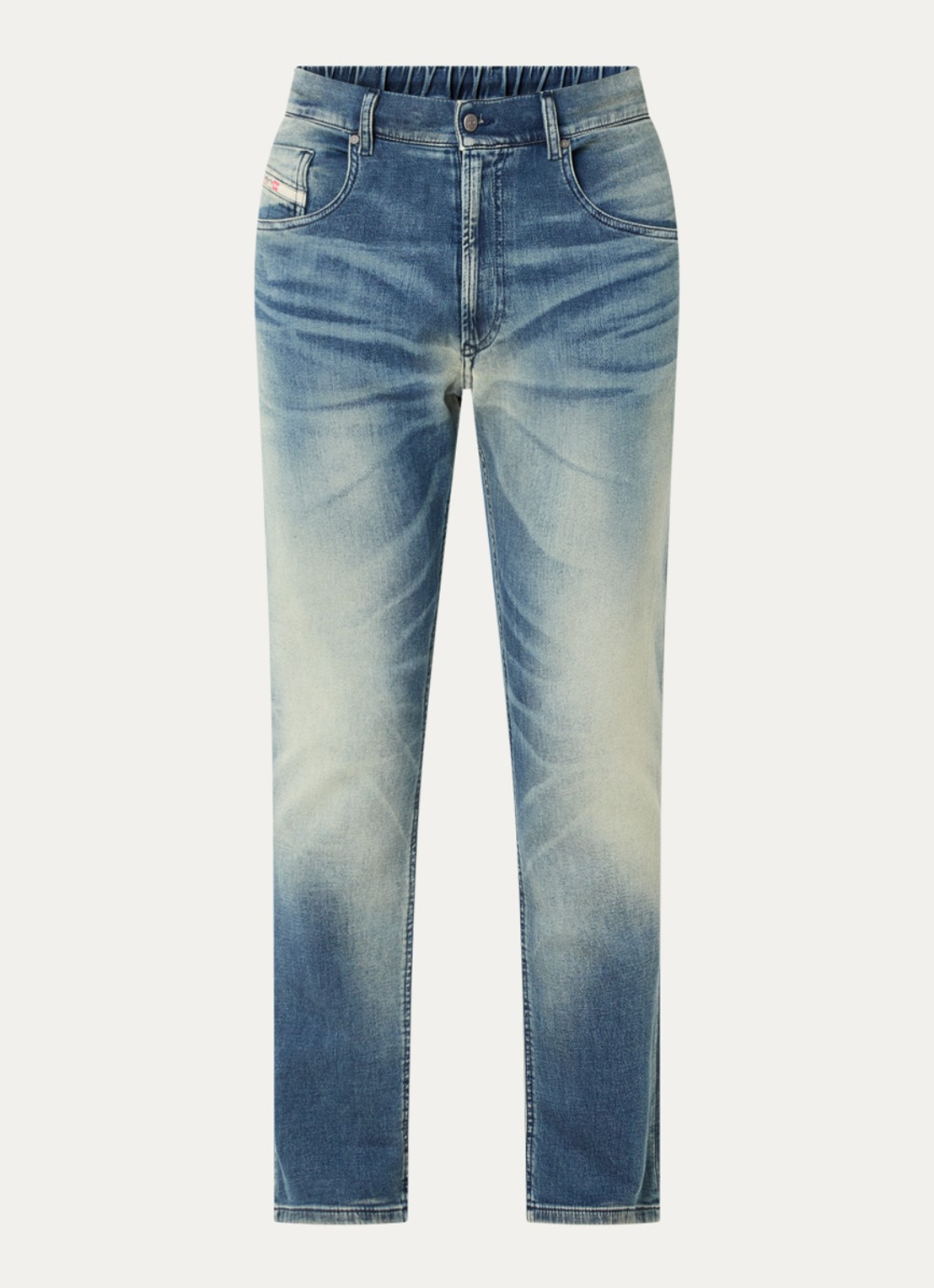 Diesel 2032 D-Krooley slim fit jeans met medium wassing - voorkant indigo