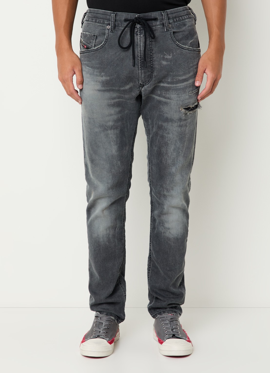 Diesel 2032 D-Krooley straight leg jeans  - detail 3 zwart
