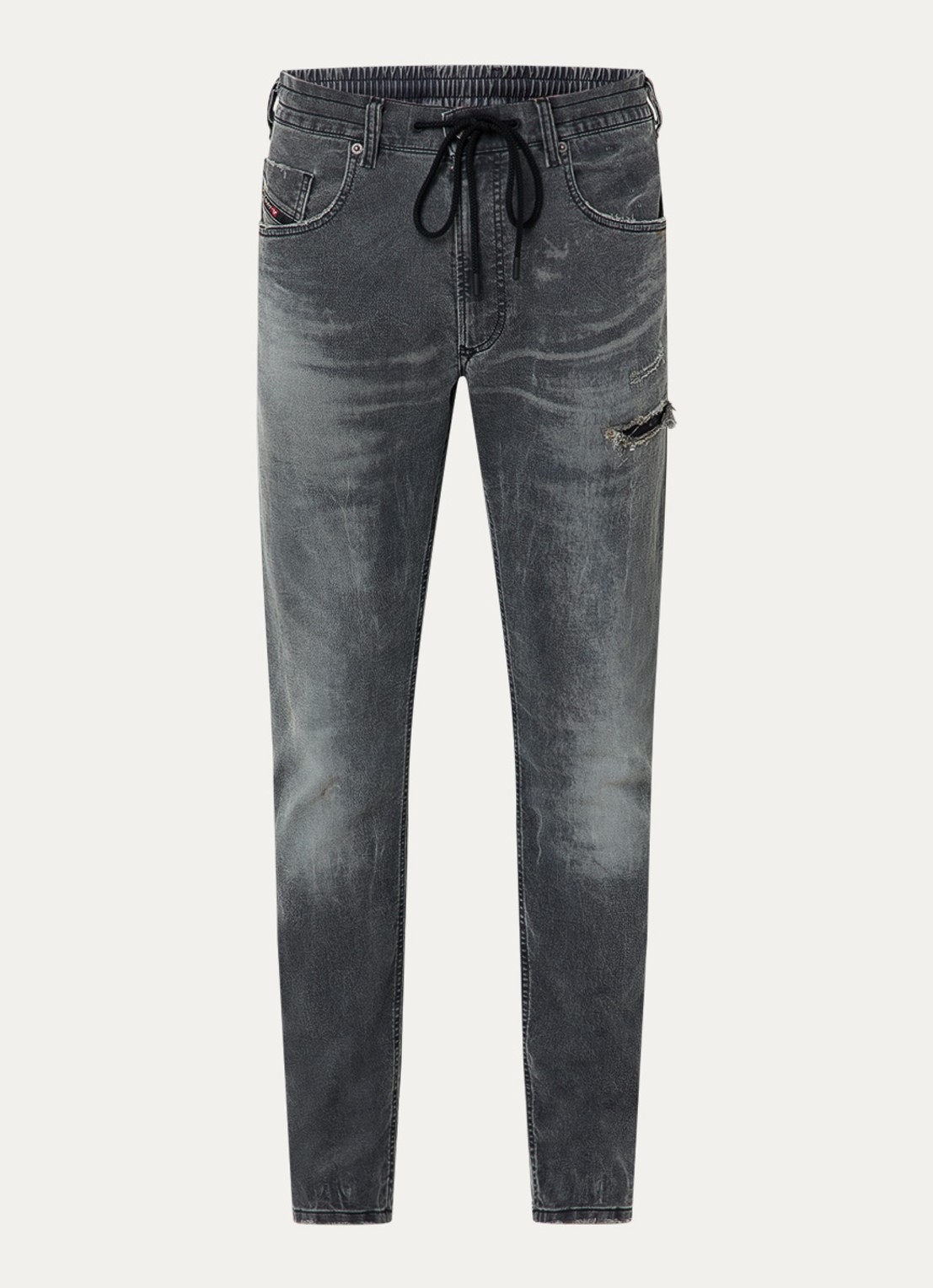 Diesel 2032 D-Krooley straight leg jeans  - voorkant zwart
