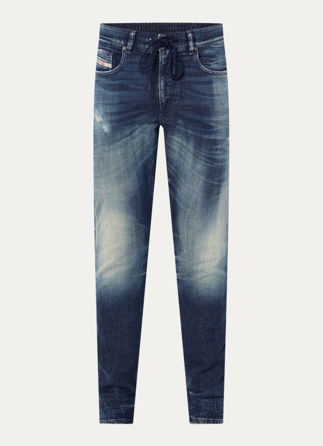 Diesel 2062 D-Strukt-B JoggJeans® slim fit jeans met verwassen afwerking - voorkant 4 indigo