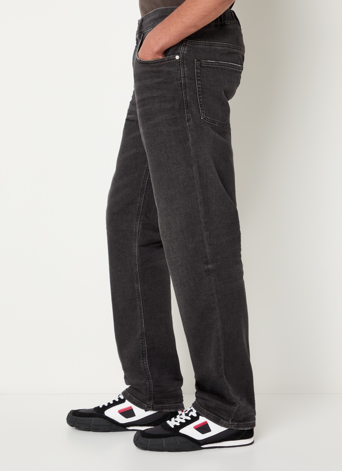 Diesel 2090 D-Veekley straight leg jeans met gekleurde wassing - detail 4 antraciet