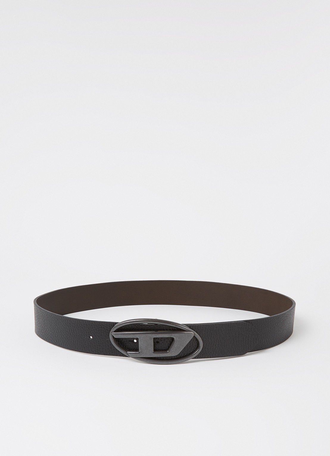 Diesel B-1DR reversible riem van leer - voorkant zwart