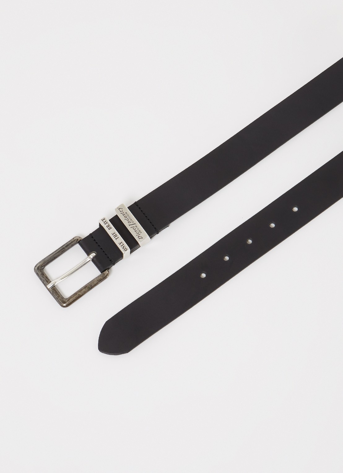 Diesel B-Guarantee-A riem van leer - detail zwart