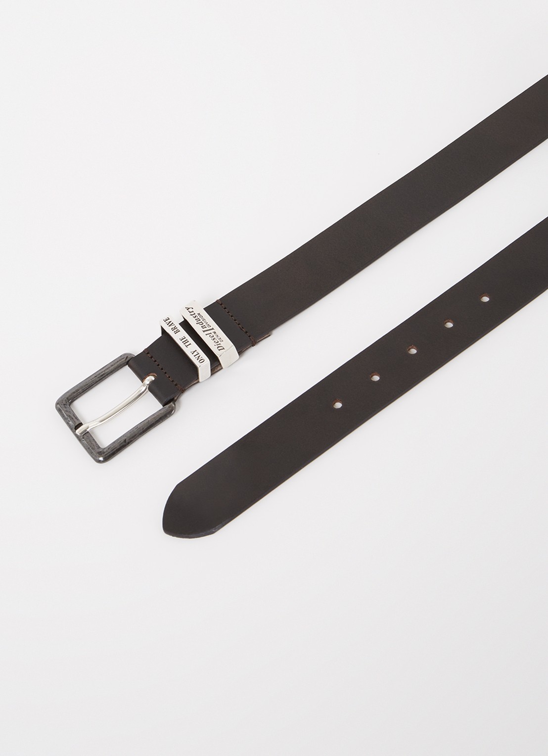 Diesel B-Guarantee riem van leer - detail 2 donkerbruin