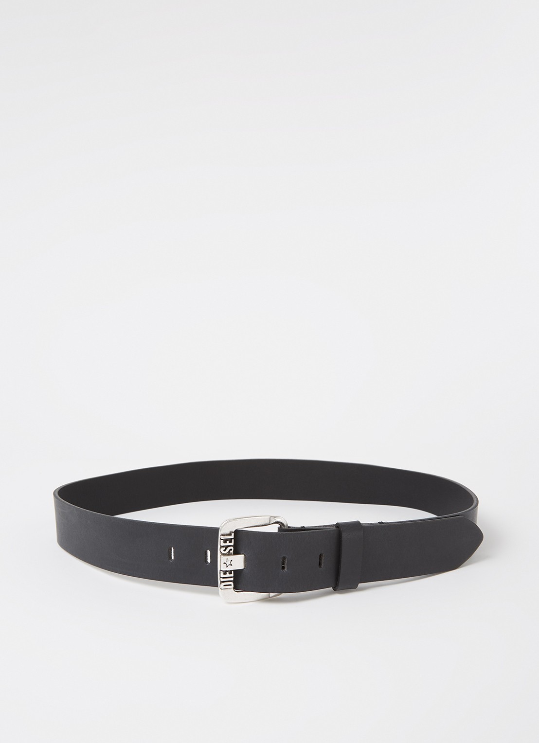 Diesel B-Star Ii riem van leer - voorkant zwart