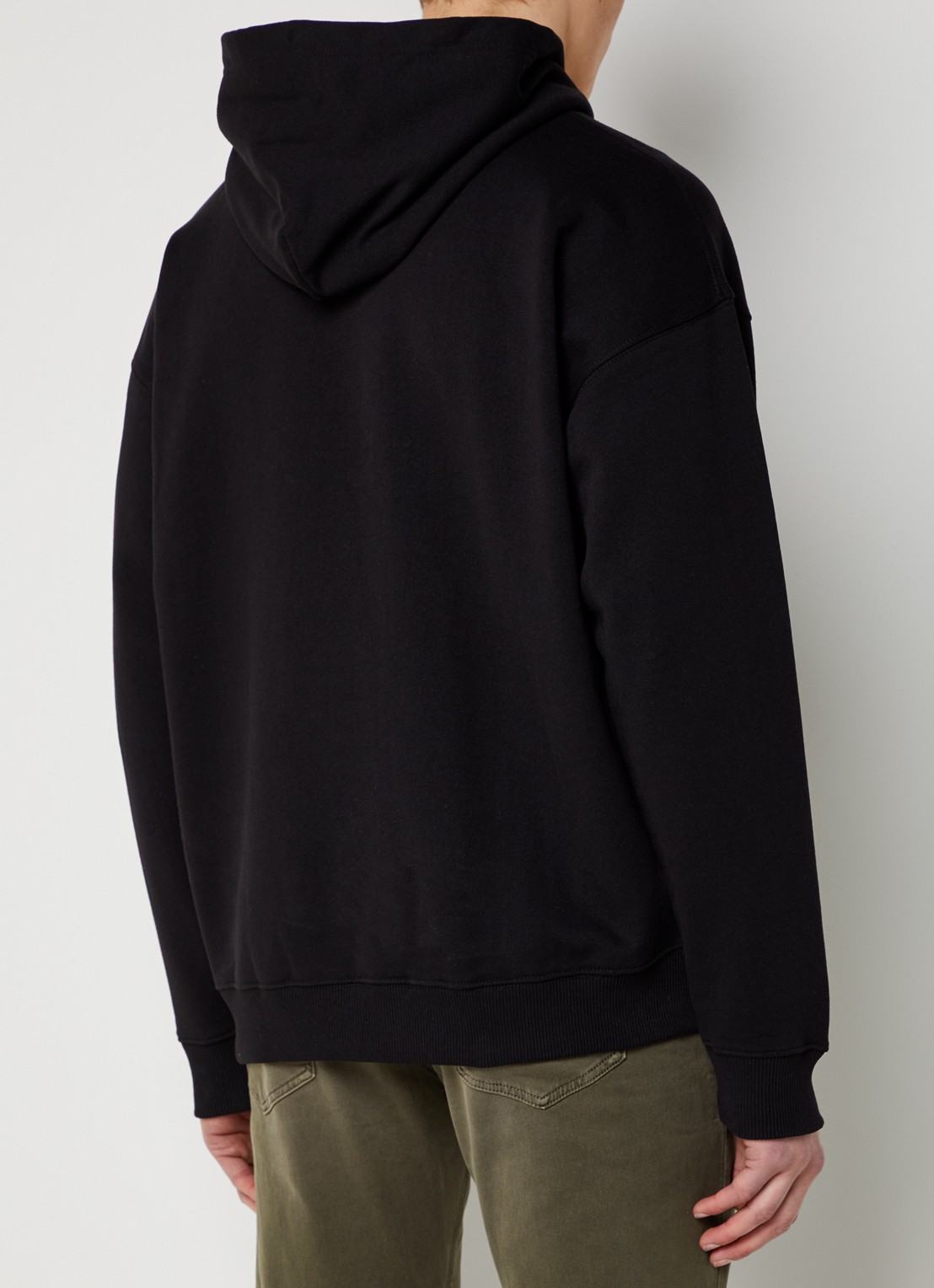 Diesel Bigoval hoodie met 3D logoprint - achterkant diepzwart