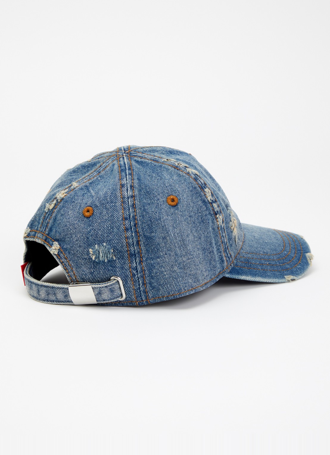 Diesel C-Enic pet van denim met logoborduring - achterkant indigo
