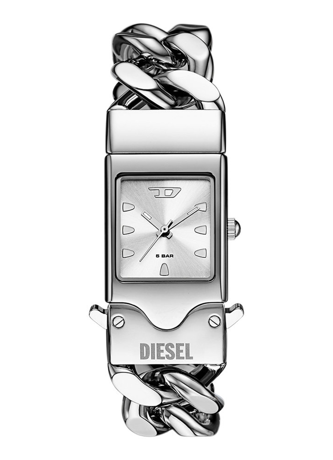 Diesel Closer horloge DZ2225 - voorkant zilver